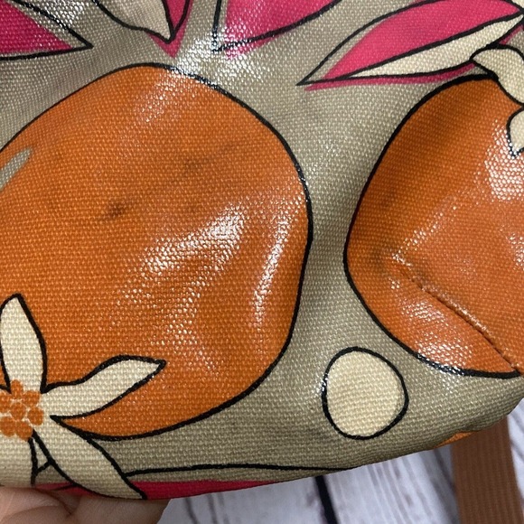 Fossil Calypso Key-Per Coated Canvas Crossbody Orange Fruit Print Multicolor - Picture 5 of 10